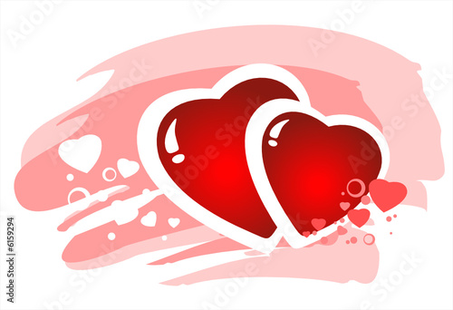 hearts on a pink background