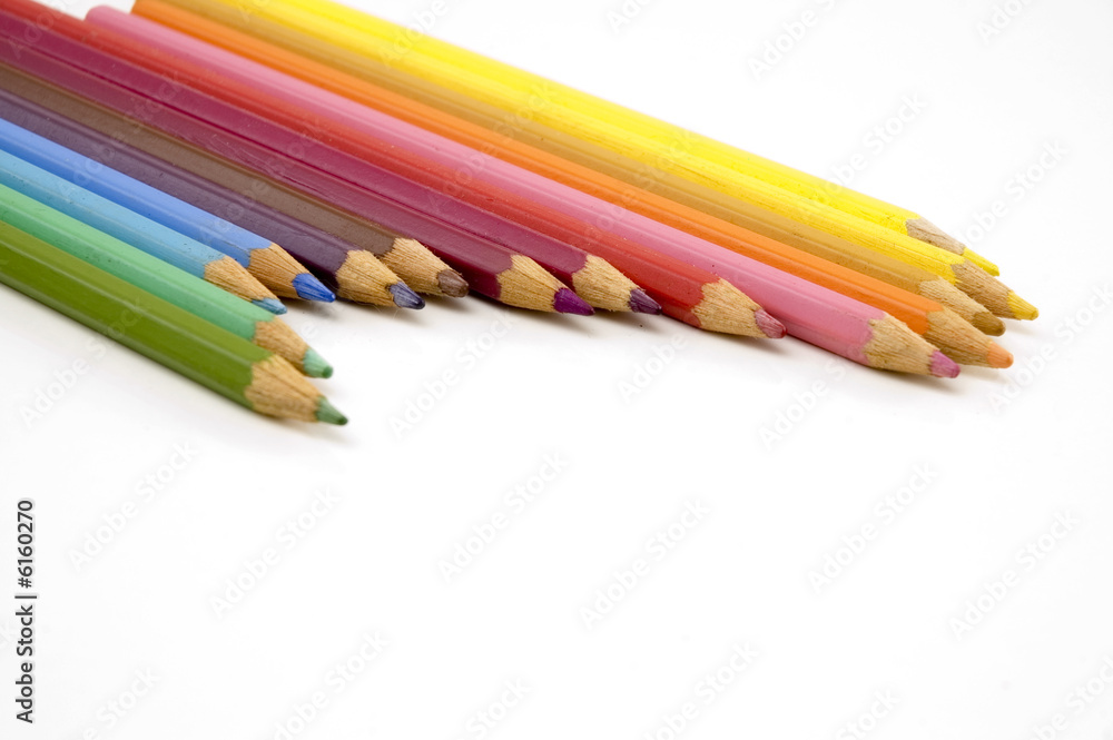 Naklejka premium Multicolor drawing pencils isolated
