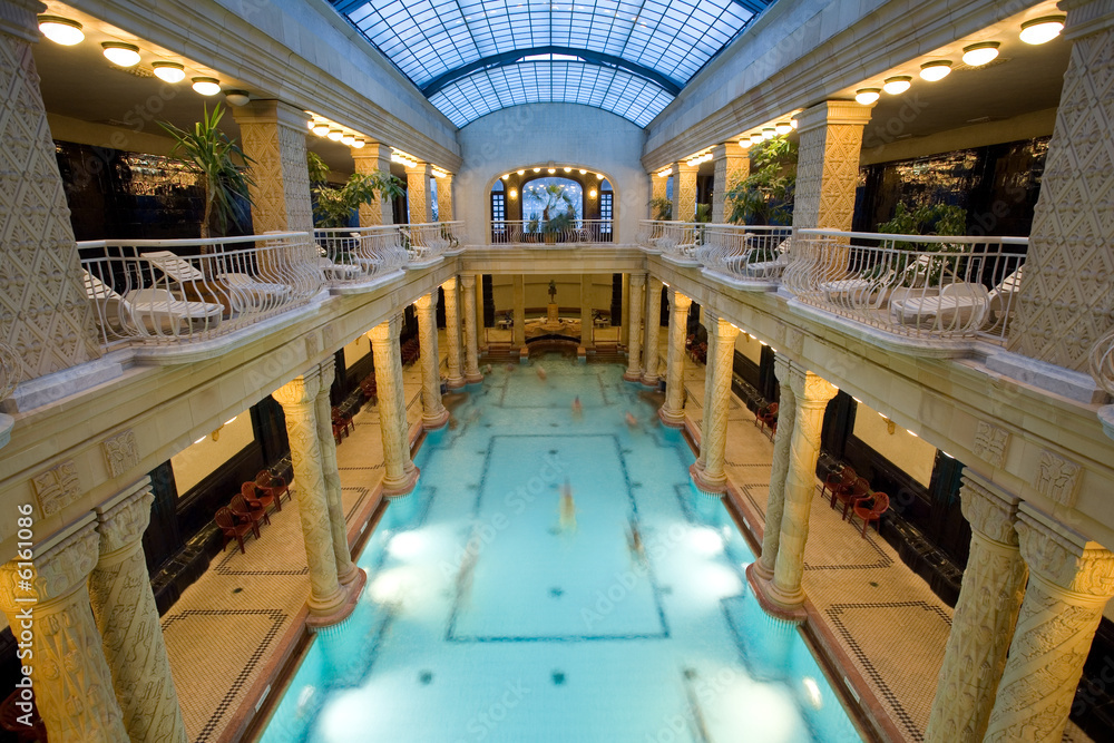 Naklejka premium swimming pool in the public baths