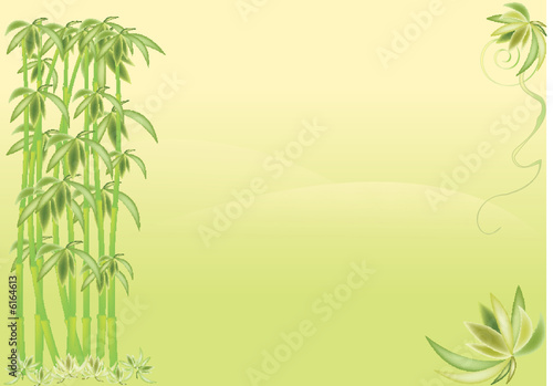  vector Bamboo background with a copy space