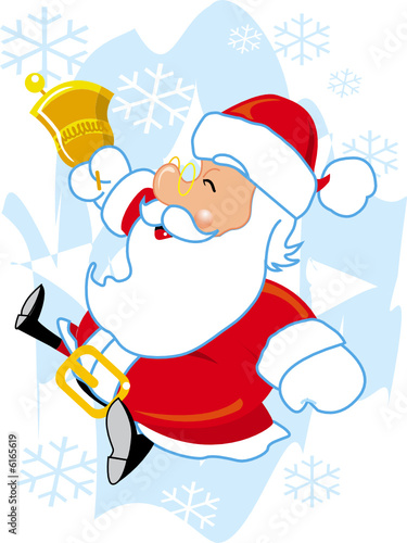 papa noel con campana