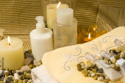 Spa products and candles, all natural products