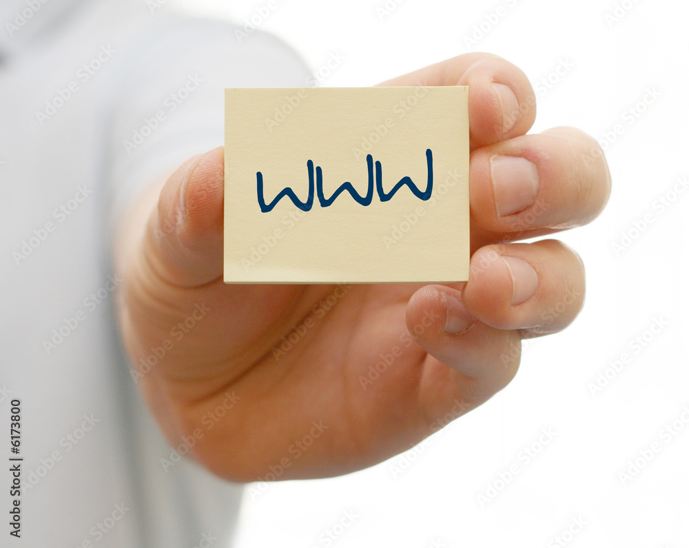 Zettel mit www Zettel mit www