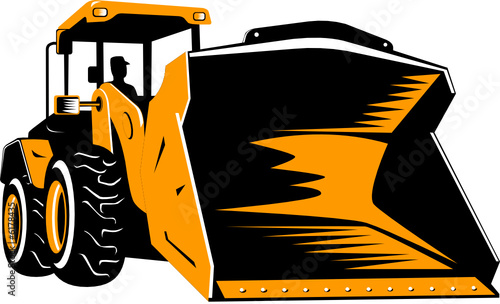 Front loader isolated on white