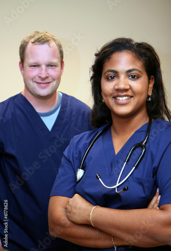 Hispanic and white hospital...