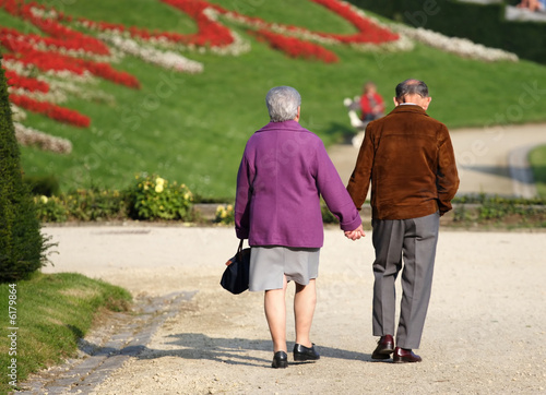 Senior couple in a park