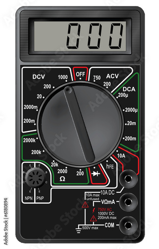 Digital multimeter. Vector illustration.