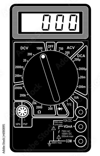 Digital multimeter. Vector illustration.