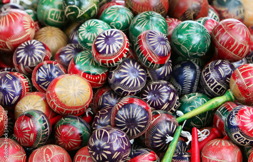 Pile of souvenir maracas in Costa Rica