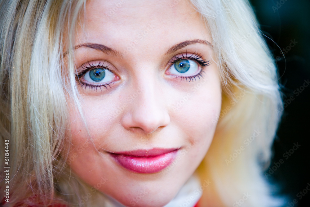 Portrait of young woman in outdoor location Portrait of young woman in outdoor location