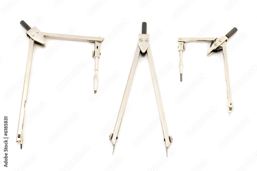 series object on white - tool - draftsman's instrument series object on white - tool - draftsman's instrument