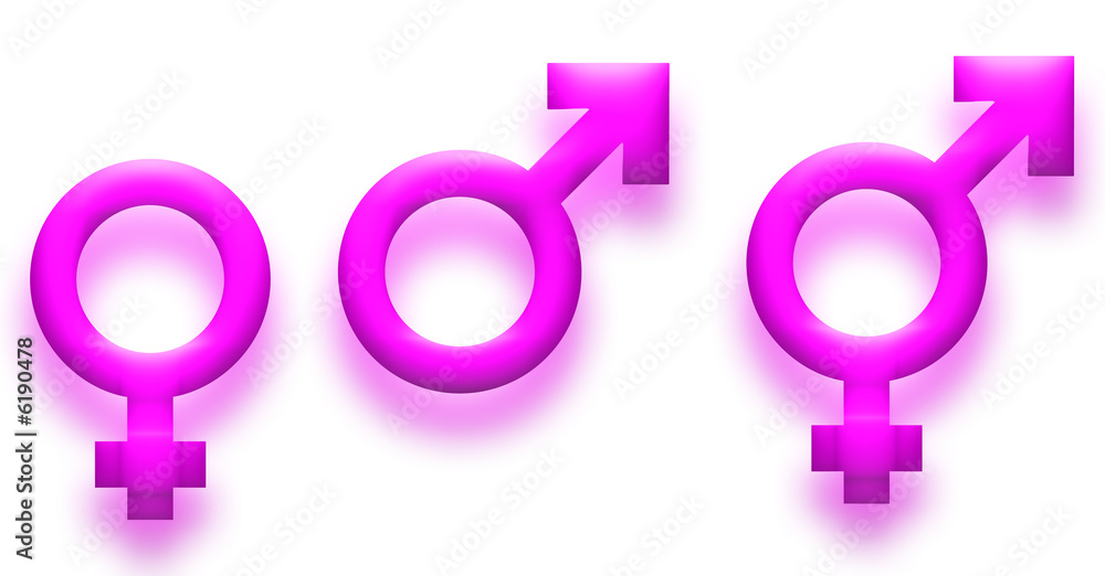 Gender symbols pink