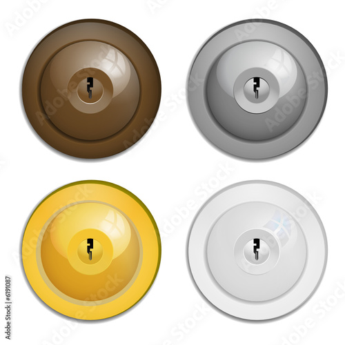 poignées de porte avec serrure