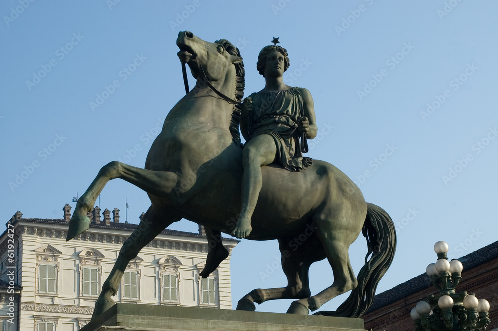 Obraz premium statua di Polluce, Torino