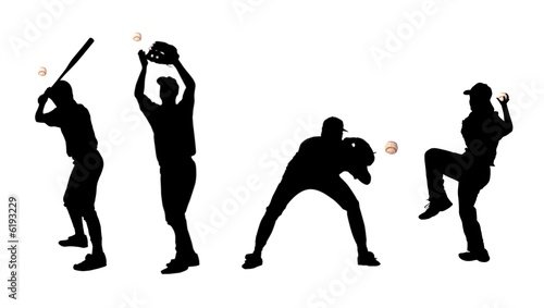baseball silhouetten 2