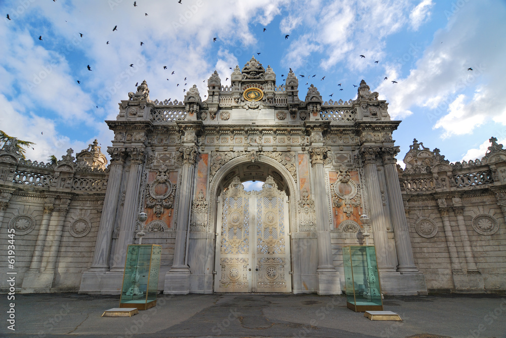 Entrance of Dolmabahce Palace, Istanbul, Turkey