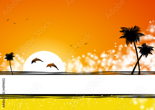Tropical sunset background
