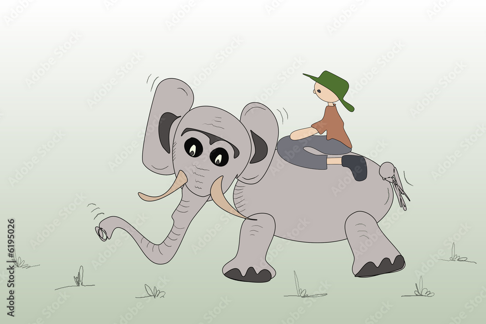 Obraz premium elefantenritt