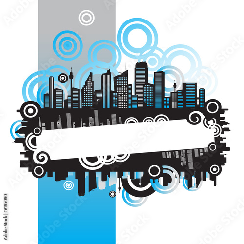Cityscape, abstract frame, with place for your text