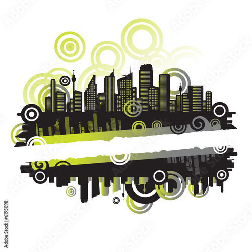 Cityscape, abstract frame, with place for your text