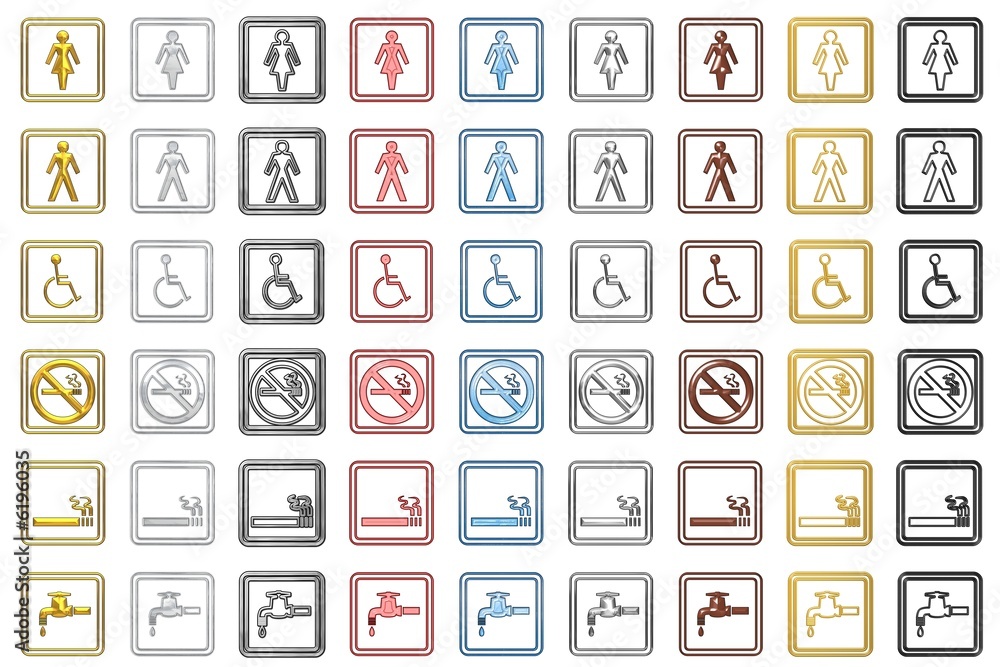 WC und Toilettensymbole (klein) WC und Toilettensymbole (klein)