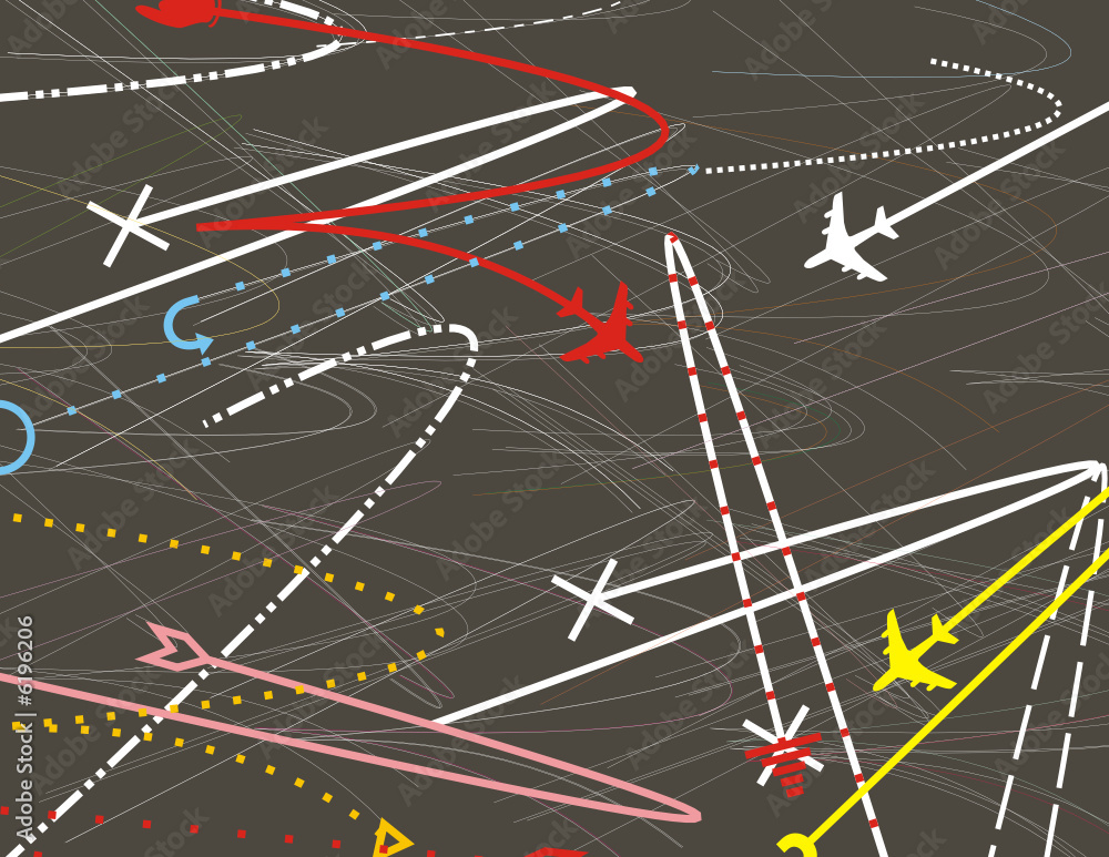 aviones surcando el cielo. aeronautica