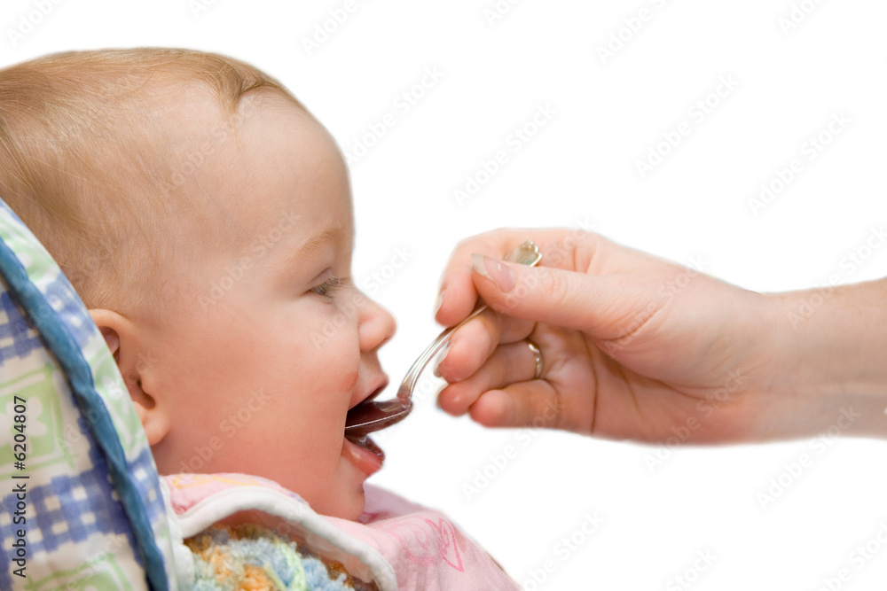 baby eat on isolated background baby eat on isolated background