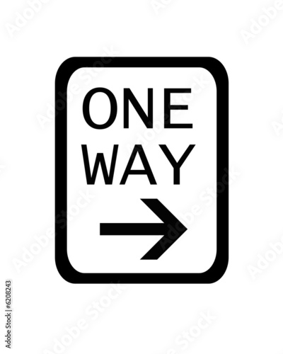 Free Download One Way Sign post isolated in white - GFXLoad