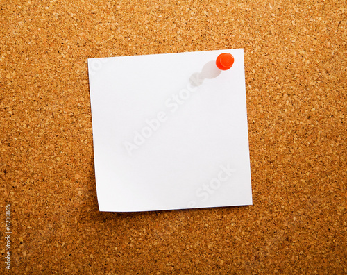 Note Paper close up on board