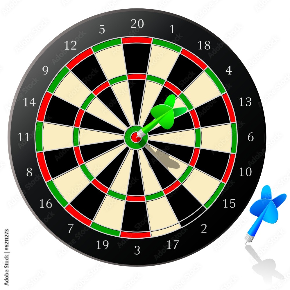 Vector Darts target - Darts Board and Arrow Vector Darts target - Darts Board and Arrow