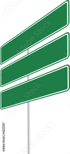 tres letreros verdes