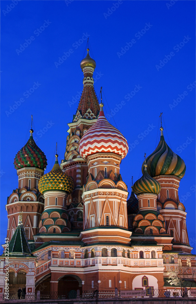 St. Basils cathedral at dusk, Moscow