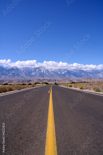 Road to Sierra Mountains, California