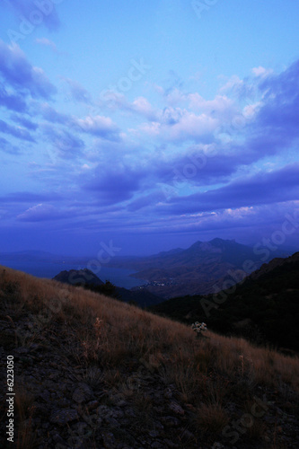 Few minutes before sunrise in mountains