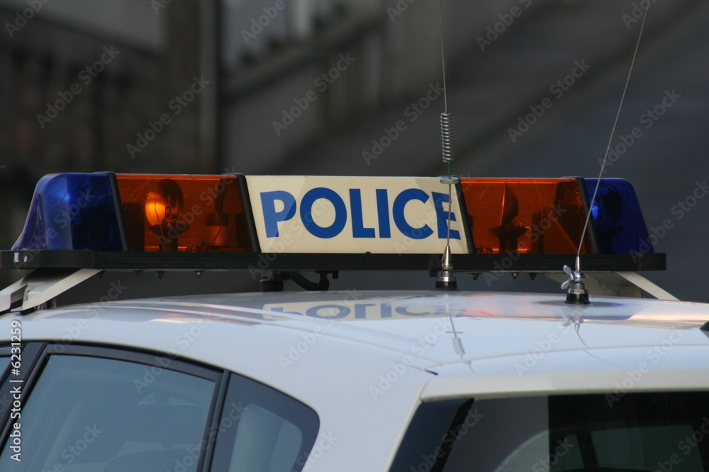 police,gyrophare Stock Photo