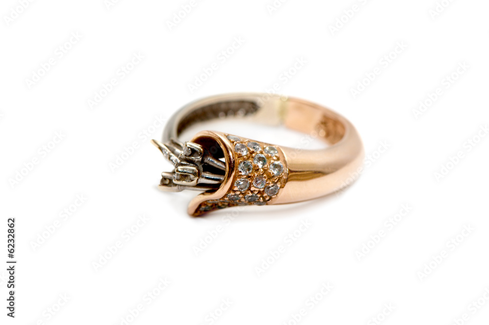 gold ring isolated on a white background gold ring isolated on a white background