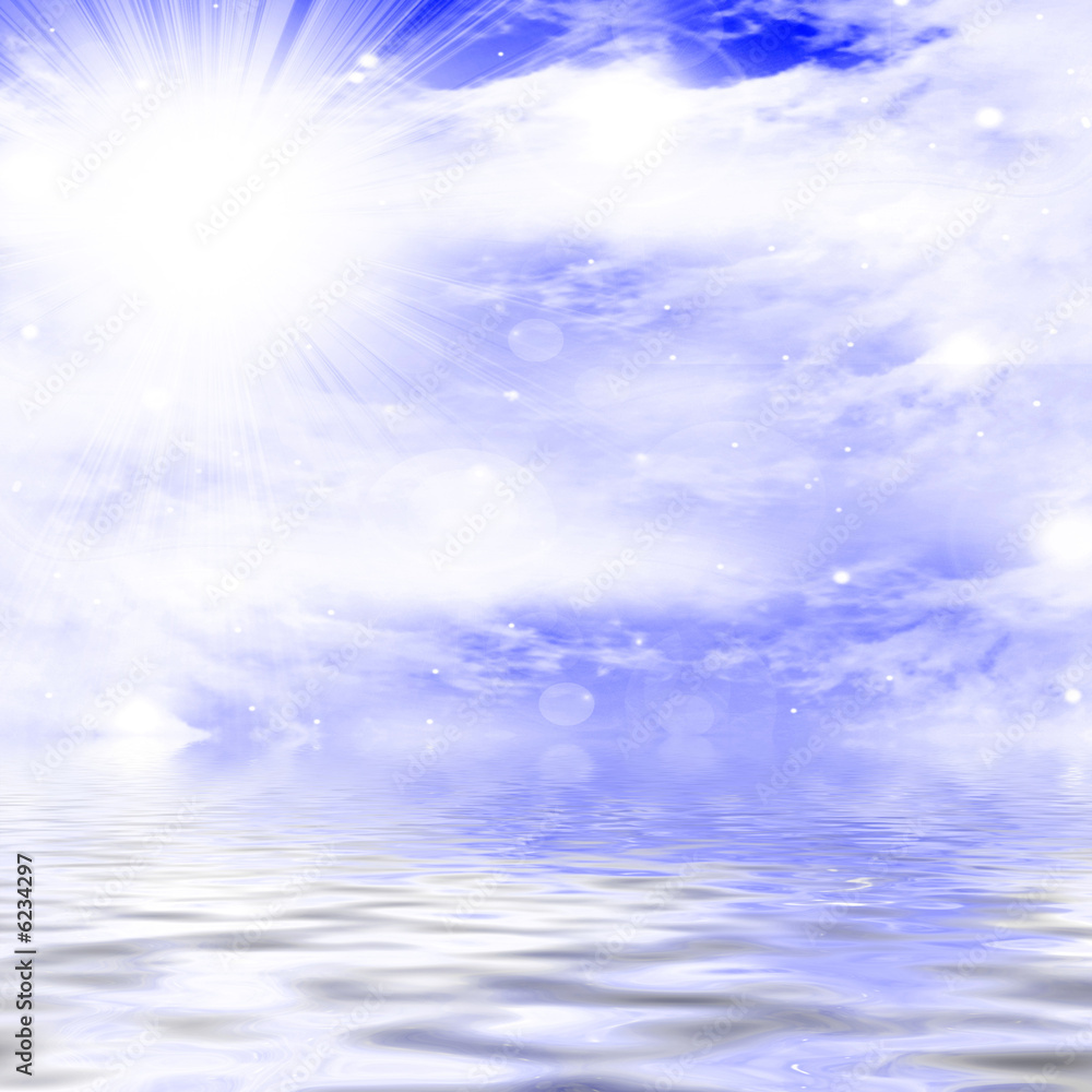 Obraz premium Sun reflected in soft water