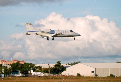 Фотография Private jet landing