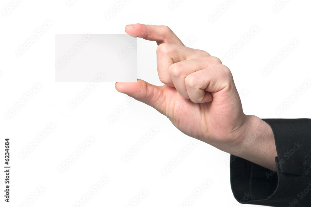 Hand of Business Person Showing Card Hand of Business Person Showing Card