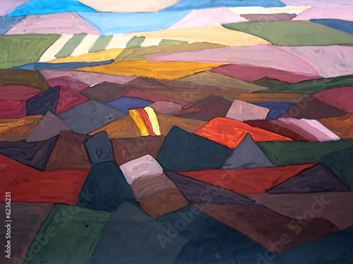 Abstract land painting