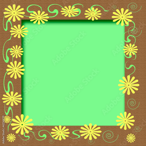 yellow daisy frame