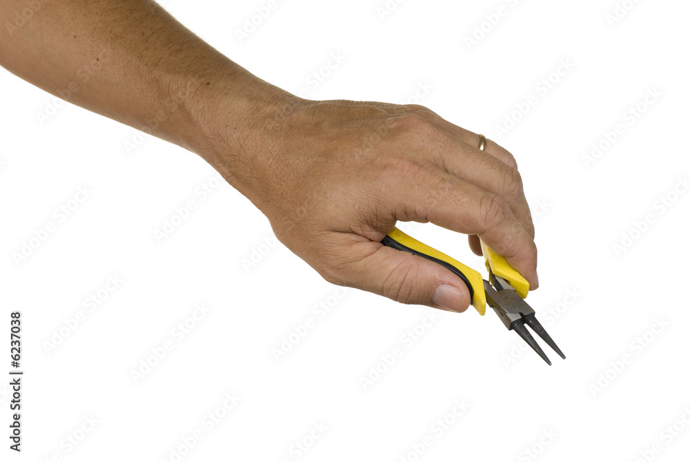 Tool on hand of a home worker Tool on hand of a home worker