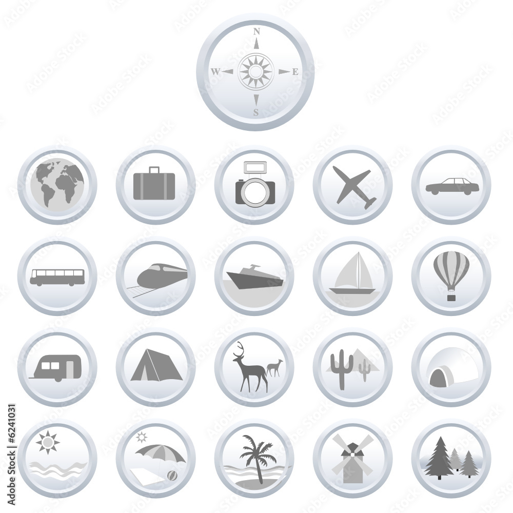 VECTOR Travel and Tourism icons VECTOR Travel and Tourism icons