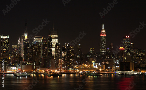 Manhattan Night Reflection
