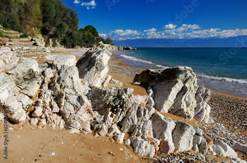 Rocky beach in the Mediterranean