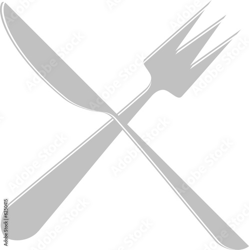 cubiertos cruzados