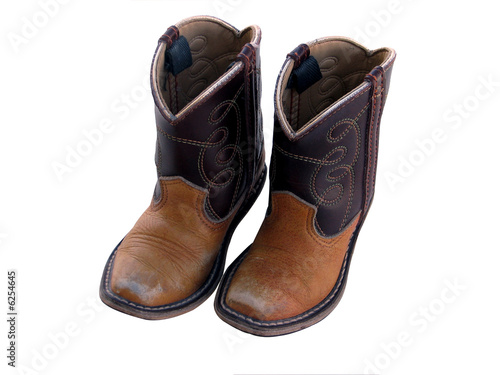 Cowboy boots isolated on white