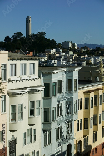 Houses on Russian Hill, San Francisco, California, USA.