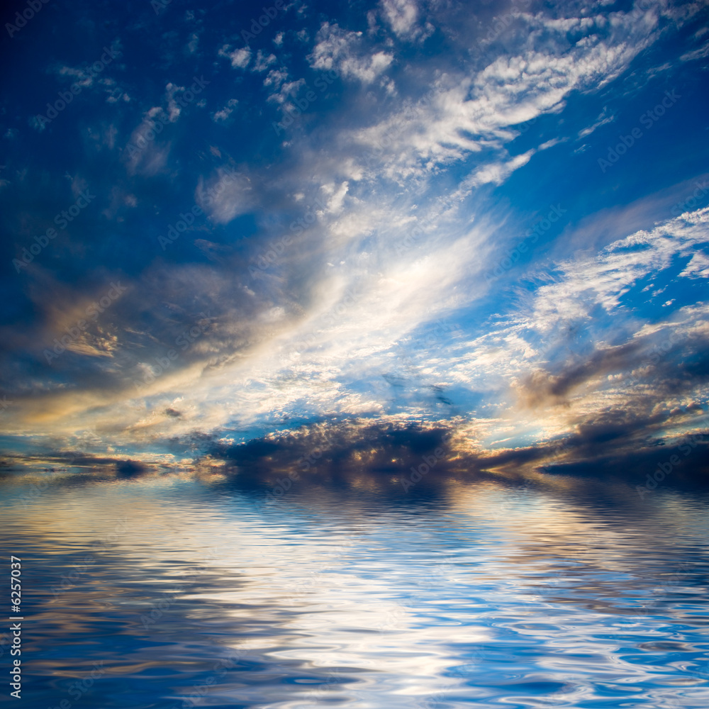 Cloudscape over water