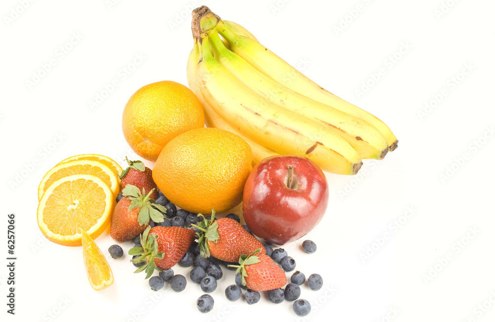 assorted fruit isolated on white assorted fruit isolated on white